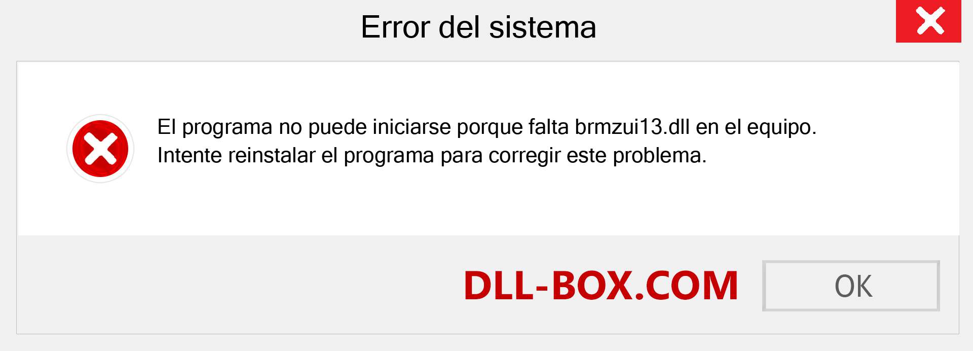 ¿Falta el archivo brmzui13.dll ?. Descargar para Windows 7, 8, 10 - Corregir brmzui13 dll Missing Error en Windows, fotos, imágenes